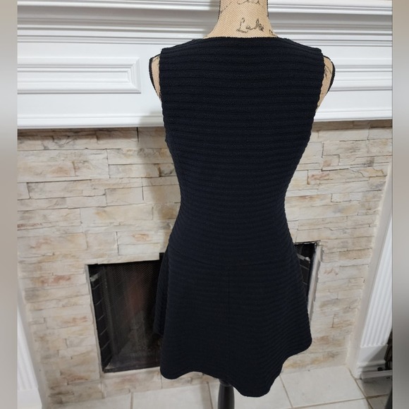 Theory Black Zipped V Neck Lined Shift Dress‎ Sayidres Leira Zip Front size 8 - Picture 7 of 15